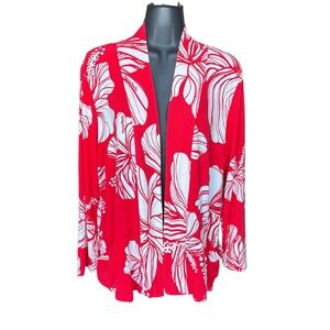 Manuhealii knit sweater top open front long sleeve with pockets XL